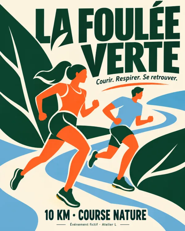 Affiche La Foulée Verte, création fictive