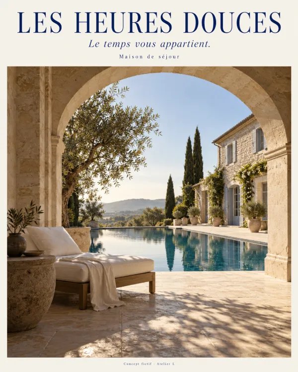 Affiche Les Heures Douces, création fictive